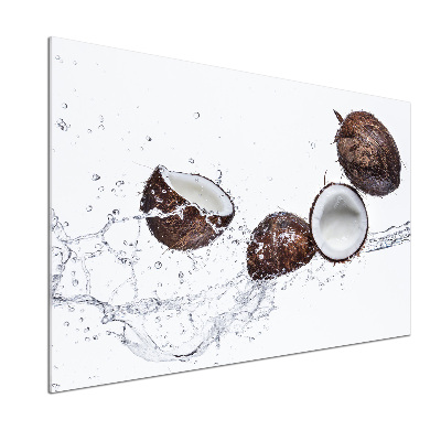 Crédence cuisine en verre Noix de coco et eau