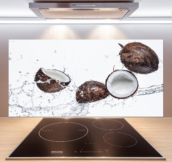 Crédence cuisine en verre Noix de coco et eau