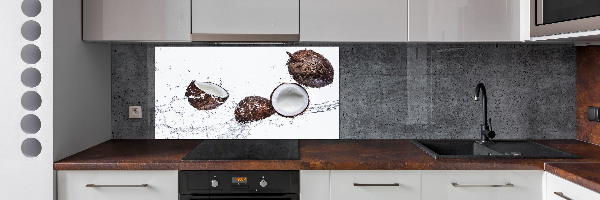 Crédence cuisine en verre Noix de coco et eau