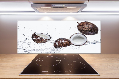 Crédence cuisine en verre Noix de coco et eau