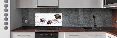 Crédence cuisine en verre Noix de coco et eau