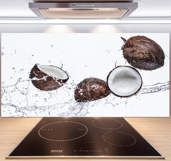 Crédence cuisine en verre Noix de coco et eau