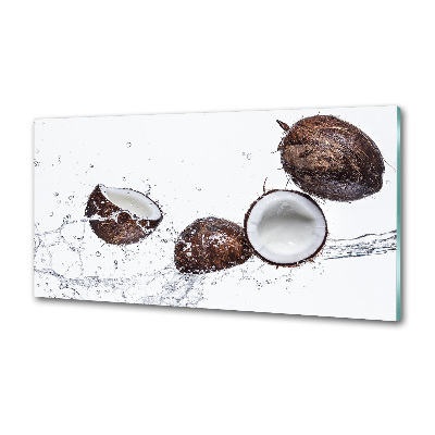Crédence cuisine en verre Noix de coco et eau