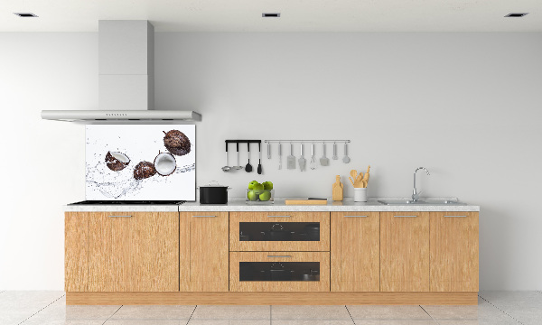 Crédence cuisine en verre Noix de coco et eau