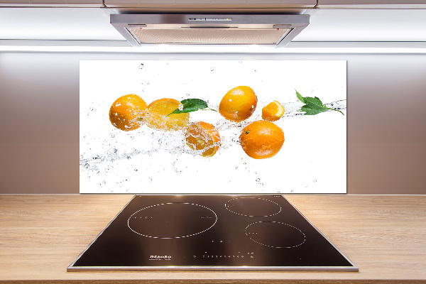 Crédence cuisine en verre Oranges et eau