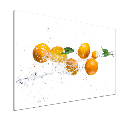 Crédence cuisine en verre Oranges et eau