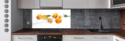 Crédence cuisine en verre Oranges et eau
