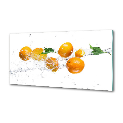 Crédence cuisine en verre Oranges et eau