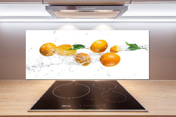 Crédence cuisine en verre Oranges et eau