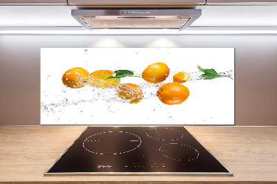 Crédence cuisine en verre Oranges et eau
