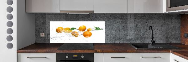 Crédence cuisine en verre Oranges et eau