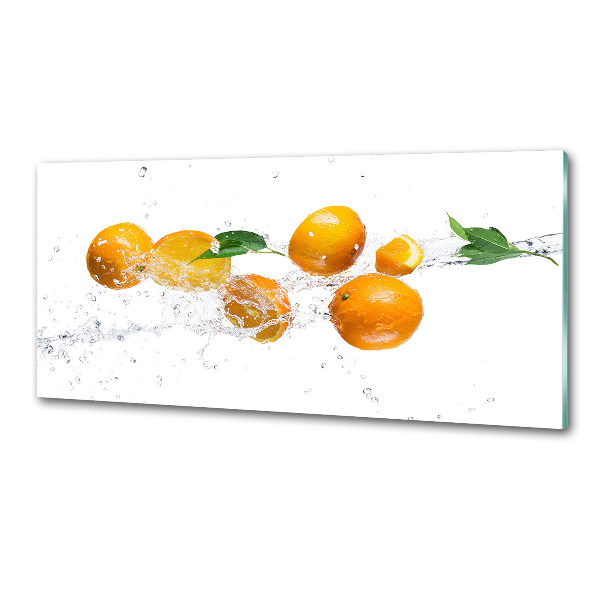 Crédence cuisine en verre Oranges et eau
