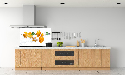 Crédence cuisine en verre Oranges et eau