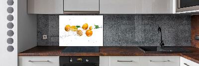 Crédence cuisine en verre Oranges et eau
