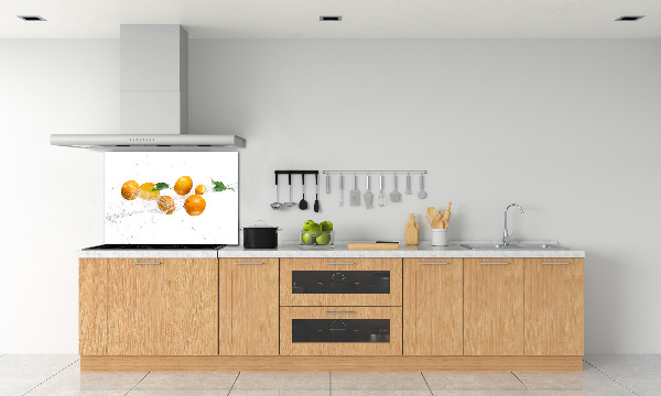Crédence cuisine en verre Oranges et eau