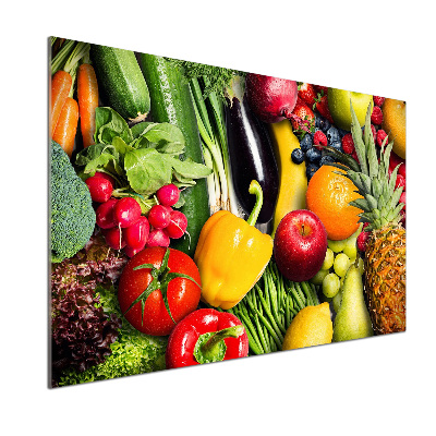 Crédence cuisine en verre Légumes et fruits