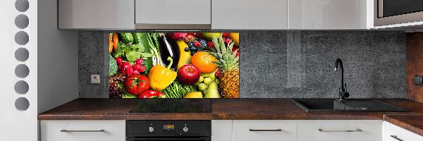 Crédence cuisine en verre Légumes et fruits