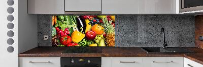 Crédence cuisine en verre Légumes et fruits
