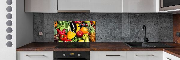 Crédence cuisine en verre Légumes et fruits