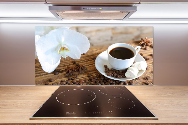 Crédence en verre avec motif Tasse de café