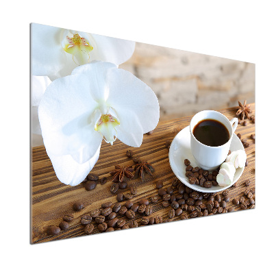 Crédence en verre avec motif Tasse de café