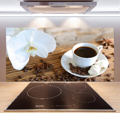 Crédence en verre avec motif Tasse de café