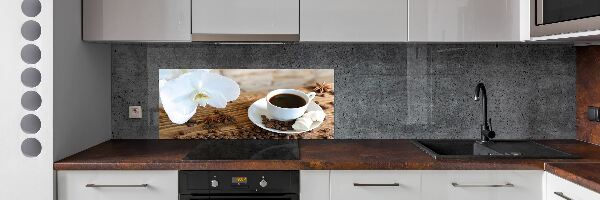 Crédence en verre avec motif Tasse de café