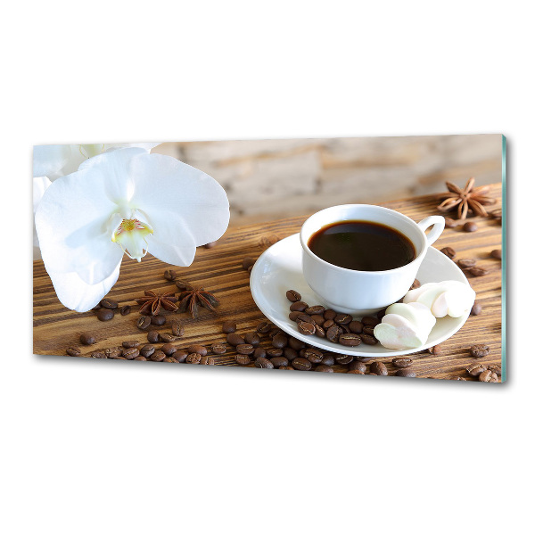 Crédence en verre avec motif Tasse de café