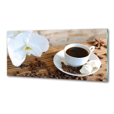 Crédence en verre avec motif Tasse de café