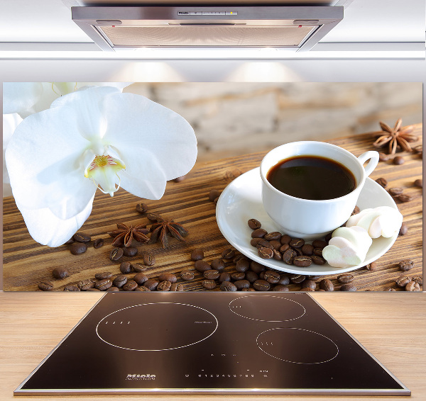 Crédence en verre avec motif Tasse de café