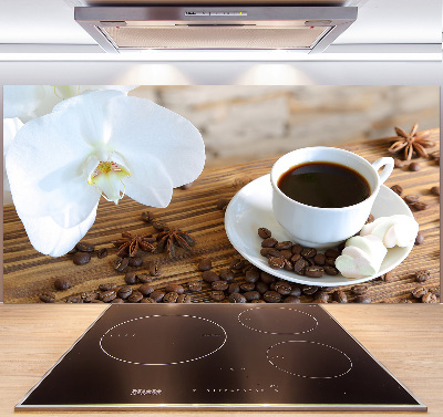 Crédence en verre avec motif Tasse de café