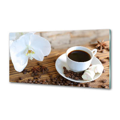Crédence en verre avec motif Tasse de café