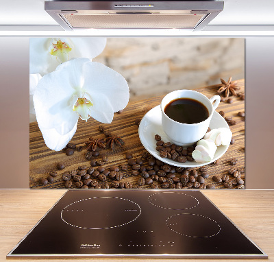 Crédence en verre avec motif Tasse de café