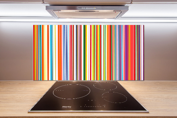 Crédence cuisine en verre Rayures colorées