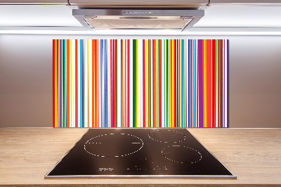 Crédence cuisine en verre Rayures colorées