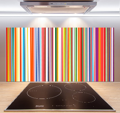 Crédence cuisine en verre Rayures colorées