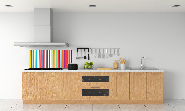 Crédence cuisine en verre Rayures colorées