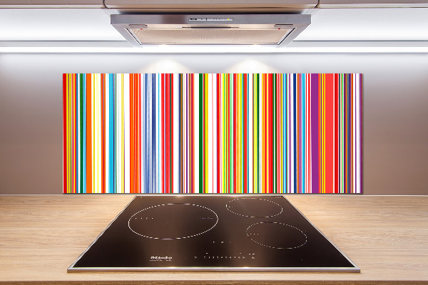 Crédence cuisine en verre Rayures colorées