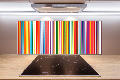 Crédence cuisine en verre Rayures colorées