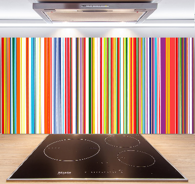 Crédence cuisine en verre Rayures colorées