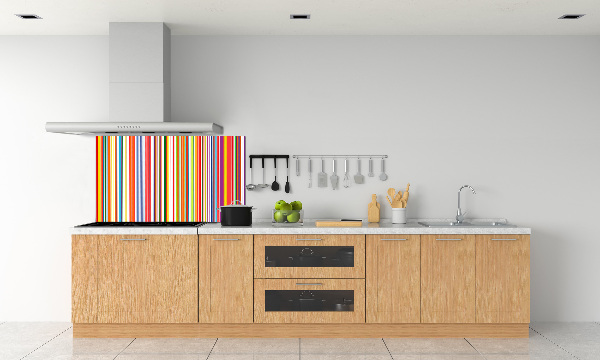 Crédence cuisine en verre Rayures colorées
