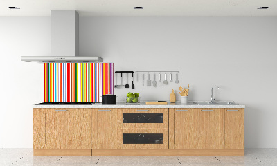 Crédence cuisine en verre Rayures colorées