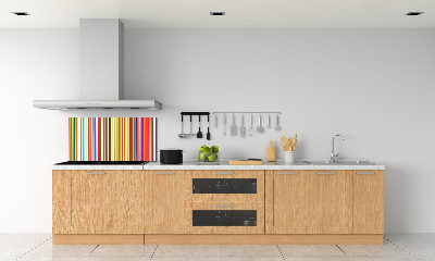 Crédence cuisine en verre Rayures colorées