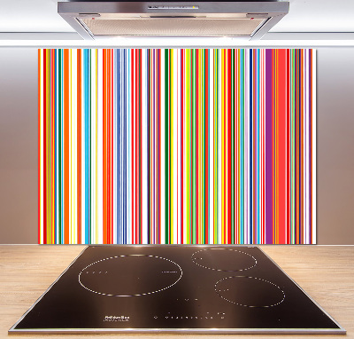 Crédence cuisine en verre Rayures colorées