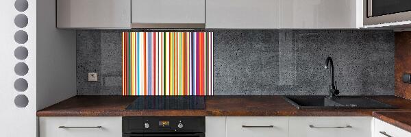 Crédence cuisine en verre Rayures colorées