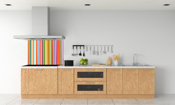 Crédence cuisine en verre Rayures colorées