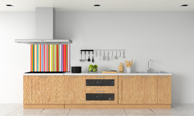 Crédence cuisine en verre Rayures colorées
