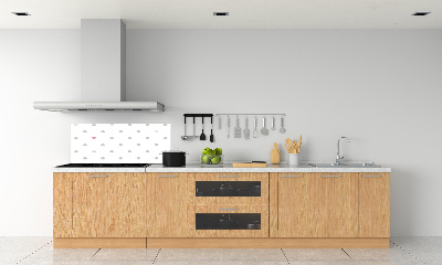 Panneau crédence cuisine Points et cœurs