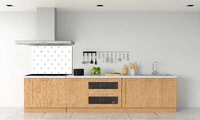 Panneau crédence cuisine Points et cœurs