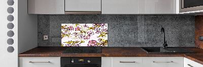 Crédence cuisine en verre Fleurs de cerisier